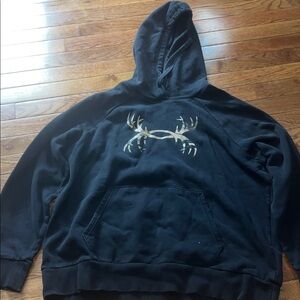 Under Armour Black Hoodie with Camo Antler Design